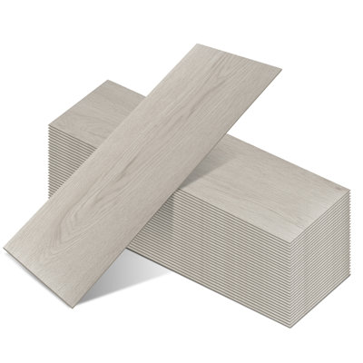45.72 cm x 15.24 cm Vinyl Floor Tiles, 50 Per Pack