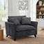 Fauteuil en velours côtelé l 46 po-1561417197