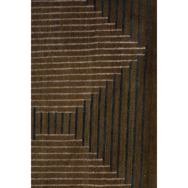 Custom Geometric Area Rug in Dark Gray