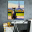 "Epic Graffiti" Eiffel Pittie "par Dean Russo, art mural sur toile, 26 po x 30 po