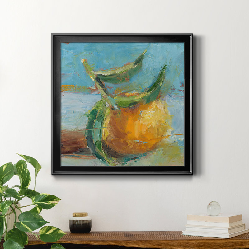 Impressionist Fruit Study III - Toile encadrée de qualité supérieure - prête à être accrochée, Cadre noir