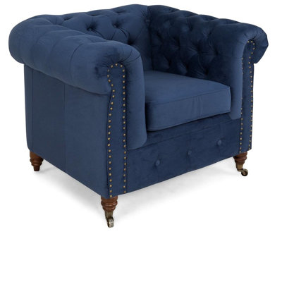 Lakefront Velvet Armchair