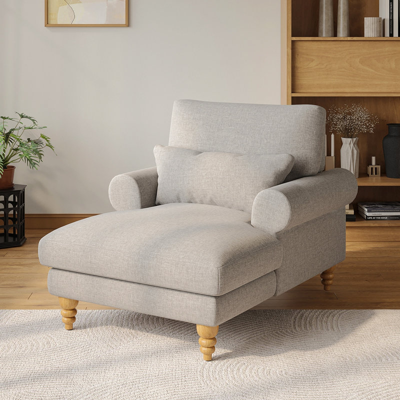 Chaise longue rembourrée avec dossier réglable, Gris clair