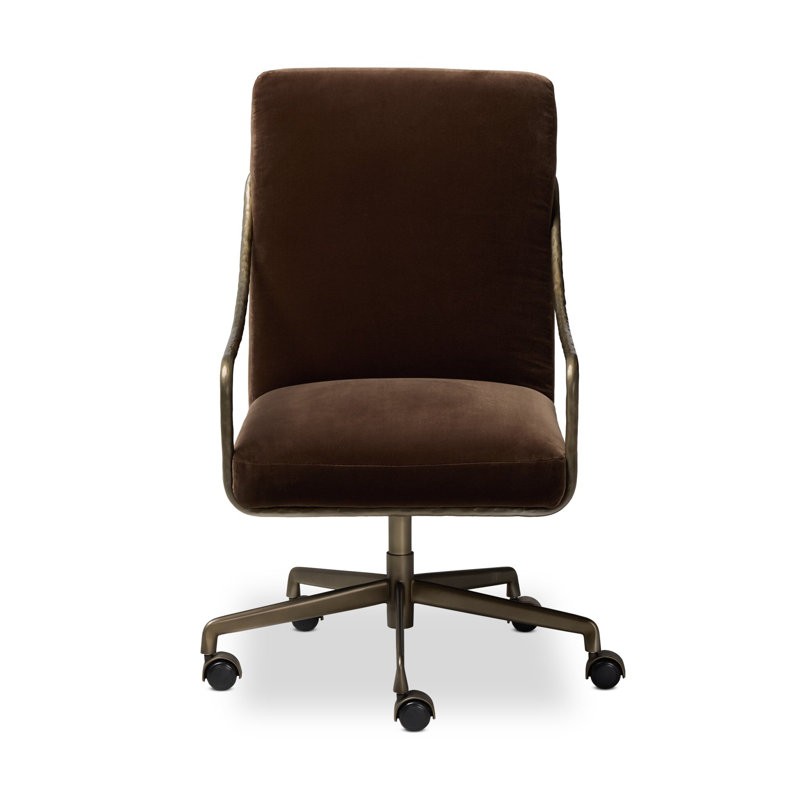 Alonzo Desk Chair-Blamont Cream, Surrey Mink