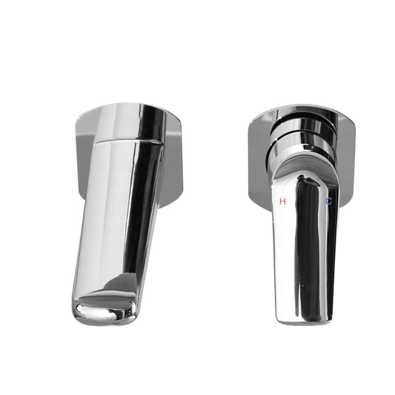 Robinet de salle de bain mural Topcraft, Chrome chrome