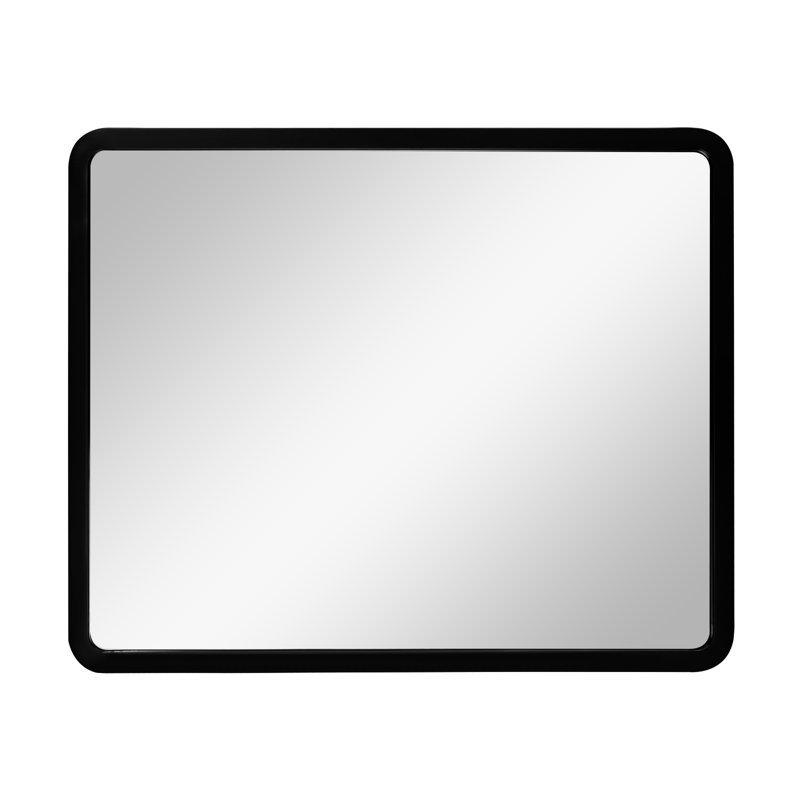 Atle Metal Rectangle Wall Mirror, Black
