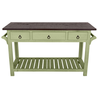 Sirenna 60 " W Kitchen Island with Solid Wood Top