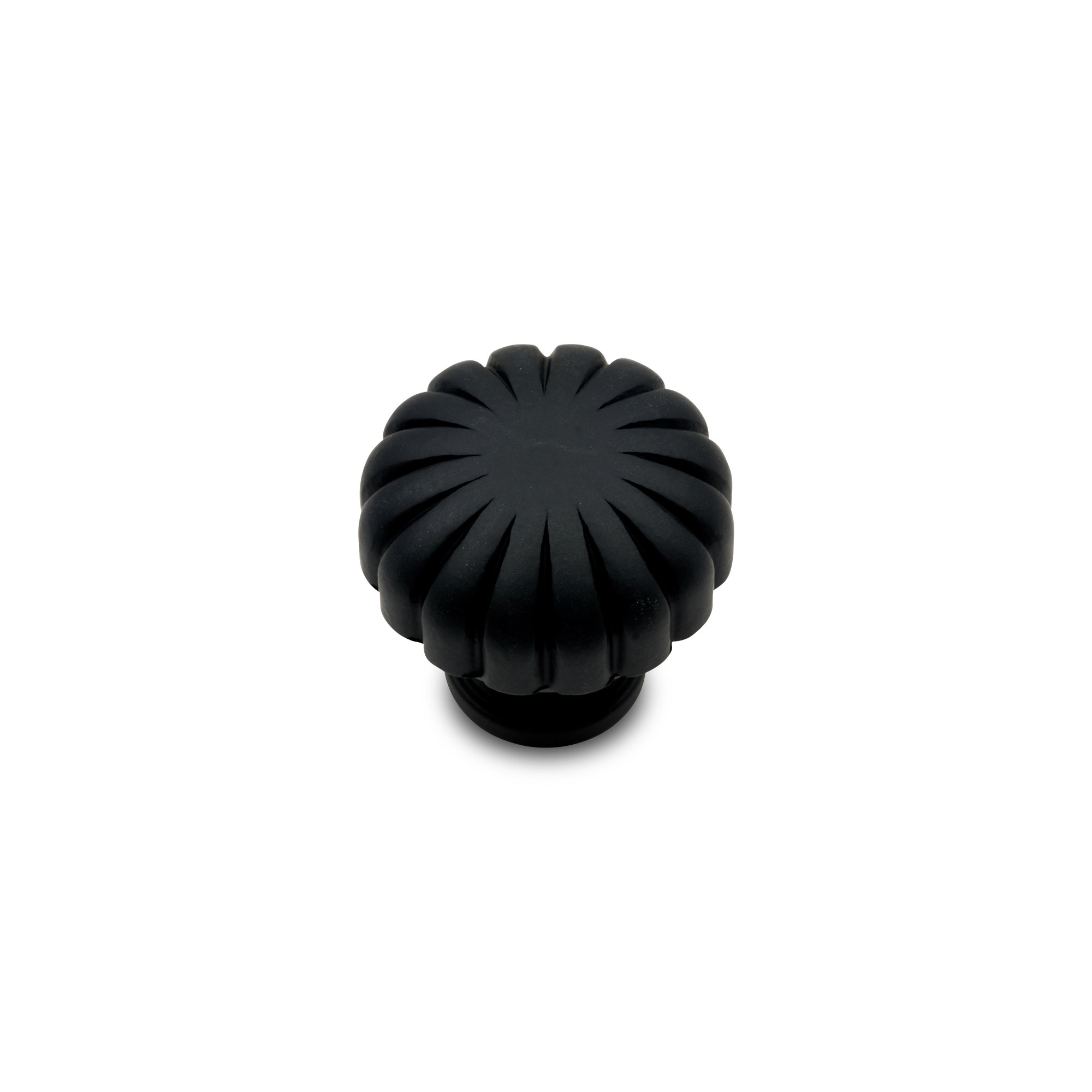 Smooth Melon Mushroom Knob CK Series, Black