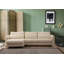 Élégant canapé d'angle, beige, 114,2 x 65,0 x 28,7 pouces | Structure en bois de hêtre et en bois aggloméré durable | Tissu 100% polyester, dossier 28 en mousse souple | Coussins portables, nettoyables à sec | Parfait pour les salons modernes-90667743-90667744