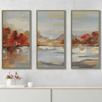 " Late Fall Reminiscense Crop " 3 - Pieces Painting Print