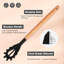 Ensemble d'ustensiles de cuisine 44 pièces en silicone avec support, spatule antiadhésive résistante à la chaleur et outils pour gadgets avec poignées en bois, noir-129466336