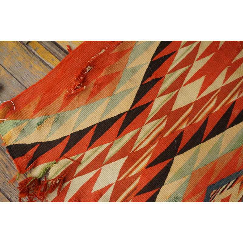 Antique Navajo American Geometric Multicolor 1890s Rug