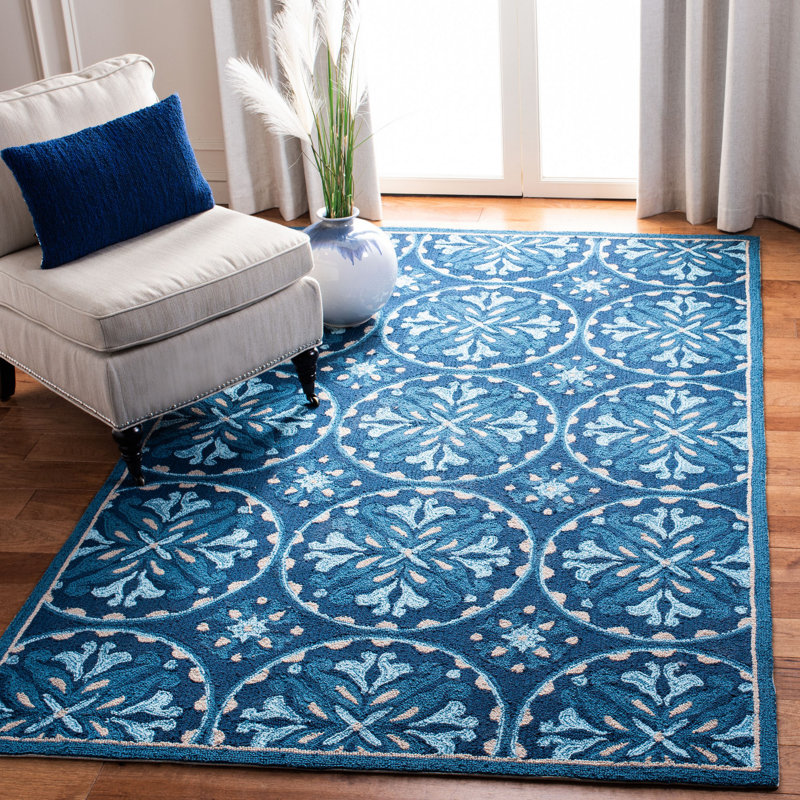 Tapis intérieur / extérieur bleu Carvalho, Rectangle 8 pi x 10 pi