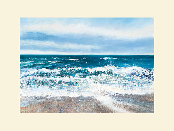 Pull Of The Tide - No Frame Print, 30cm H x 40cm W, Beige, Paper