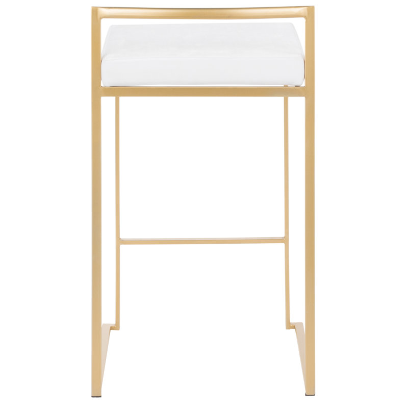 Tabouret de comptoir empilable Fuji, Doré
