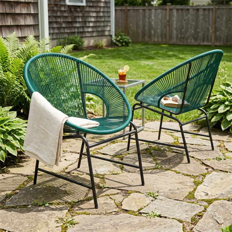 Ensemble de 2 chaises d'extérieur NUSA