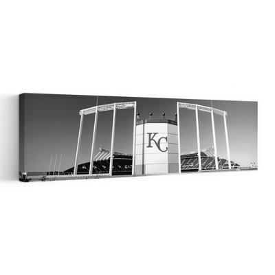 Baseball Stadium Kauffman Stadium Kansas City Missouri USA by Dan Merkel - Wrapped Canvas Panoramic Print