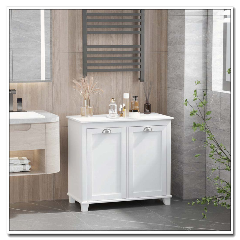 Armoire de salle de bain Tilt-Out, Blanc