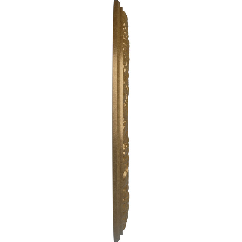 Médaillon de plafond traditionnel Endurathane, DE 24 3/8 po x P 1 1/2 po (convient aux auvents jusqu'à 5 1/2 po), fini argent peint à la main
