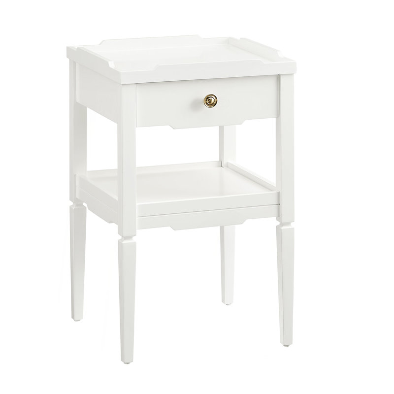 Table de chevet 1 tiroir Foley, Blanc