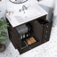 36 pouces Ensemble de meuble-lavabo autoportant noir avec lavabo simple en résine |  4 tiroirs à fermeture douce et 2 portes à fermeture en douceur | Armoire de rangement moderne-1182792113
