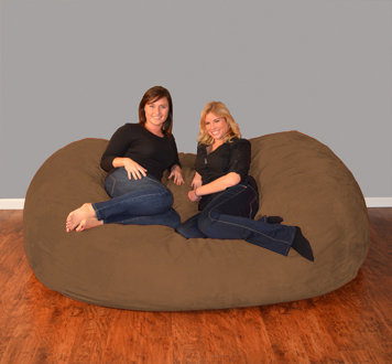 Breton Bean Bag Chair Bay Isle Home™ Upholstery: Micro Suede - Chocolate