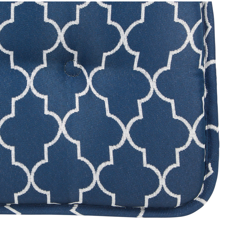 Trellis Non-Slip Indoor Dining Chair Cushion, Blue