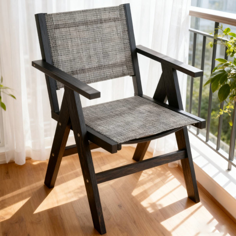 Chaise de salle à manger Hips avec siège tissé et gris anthracite, adaptabilité multi-scène, convient aux décorations de style industriel
