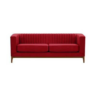 Buker Velvet Square Arms Sofa