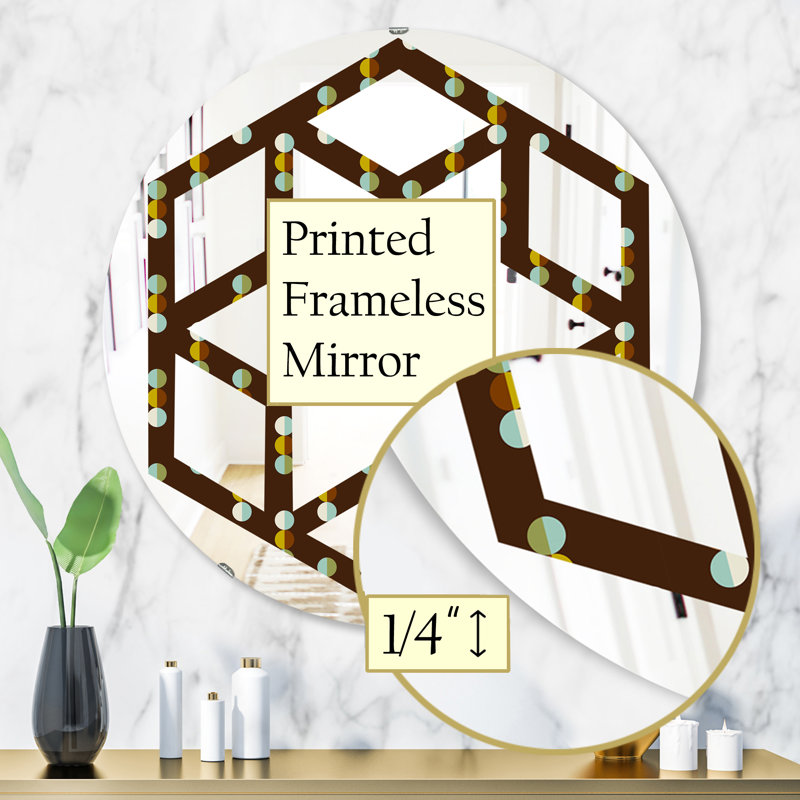 Miroir mural Hexagon Star Mod Dots Eclectic, H 31,5 po x l po