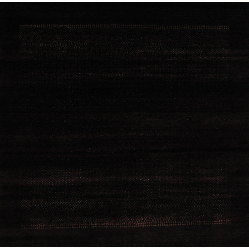 Tapis noir unique de 6 pi 6 po x 6 pi 7 po Waldfriede