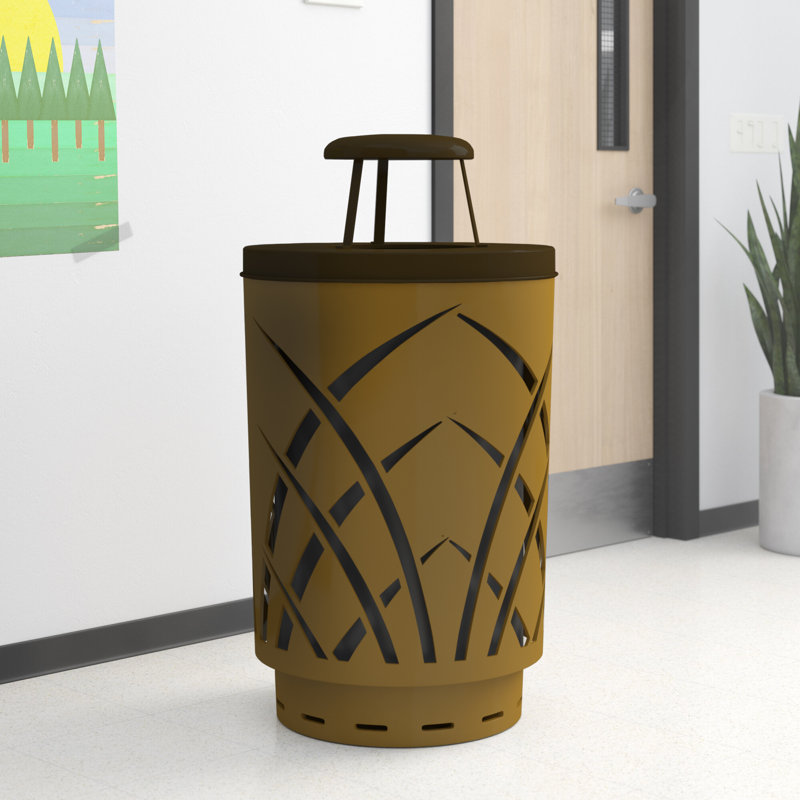Poubelle 40 gallons Covington, Brun
