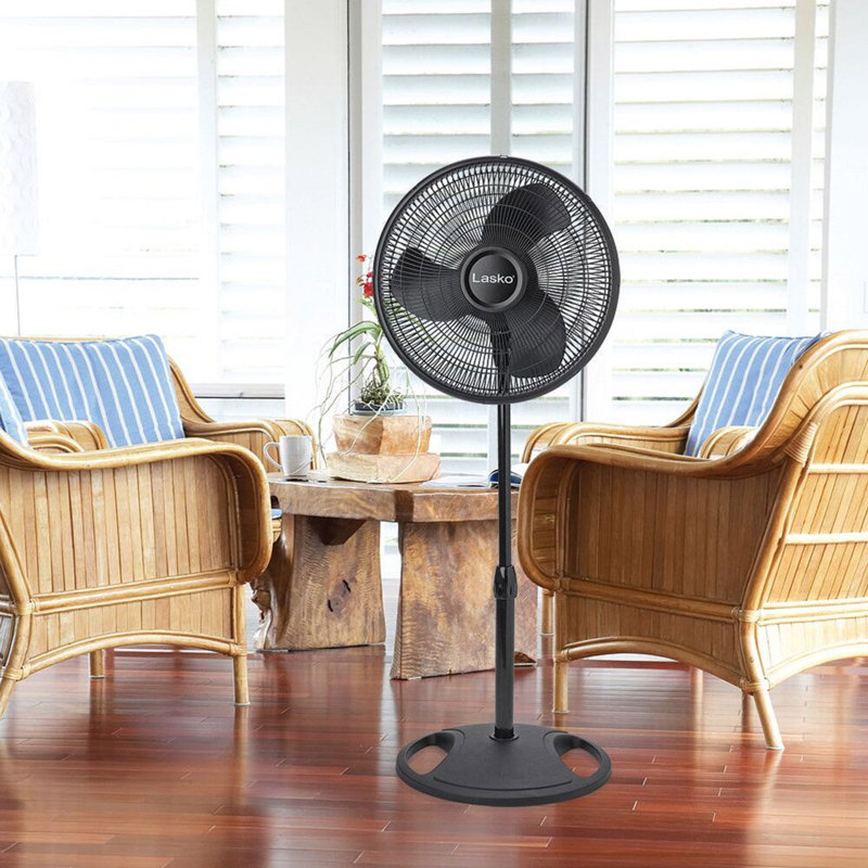 Ventilateur sur pied 16 po, Noir