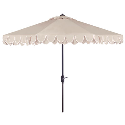 Outdoor Uv Resistant Elegant Valance Manual Tilt Umbrella