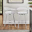 Tabouret pivotant en similicuir Robinett avec base et accoudoirs en métal-349604300-351080181-349604303