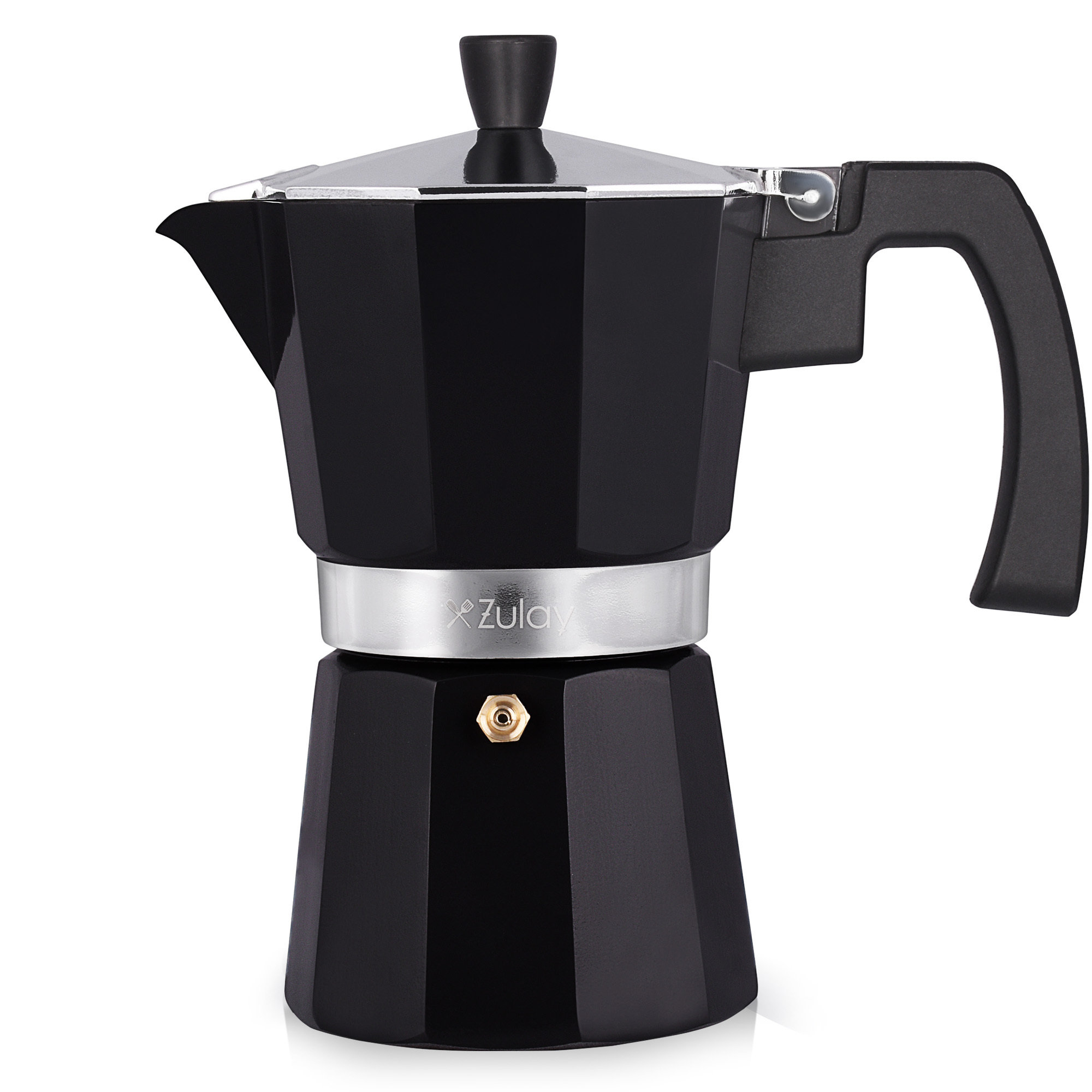 Zulay Kitchen Italian Style 3 Espresso Cup Moka Pot Classic Stovetop ...