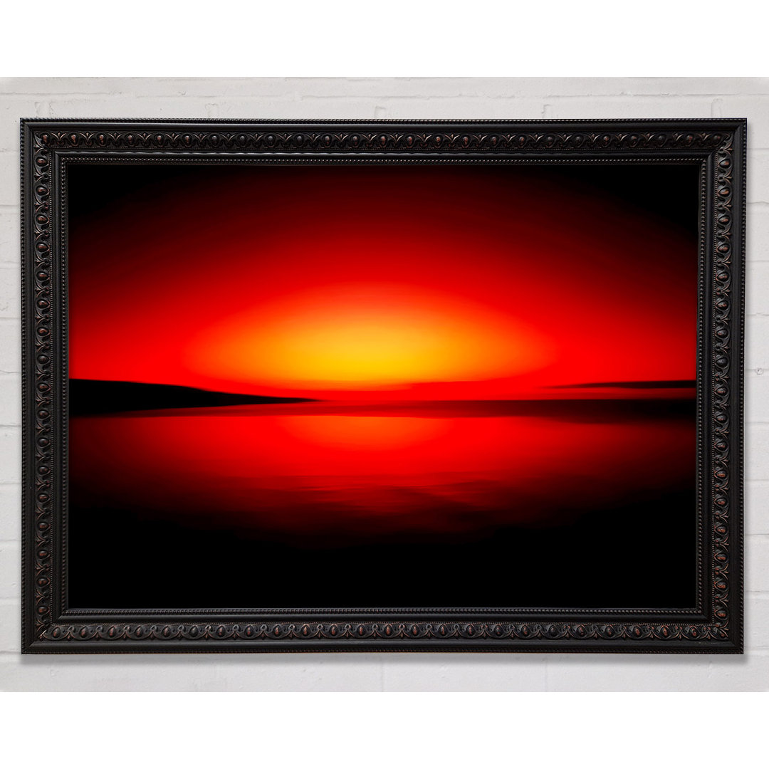 Gerahmtes Leinwandbild Red Horizon