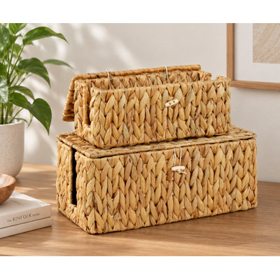 Hand-woven Cable Management Box 2 Pack