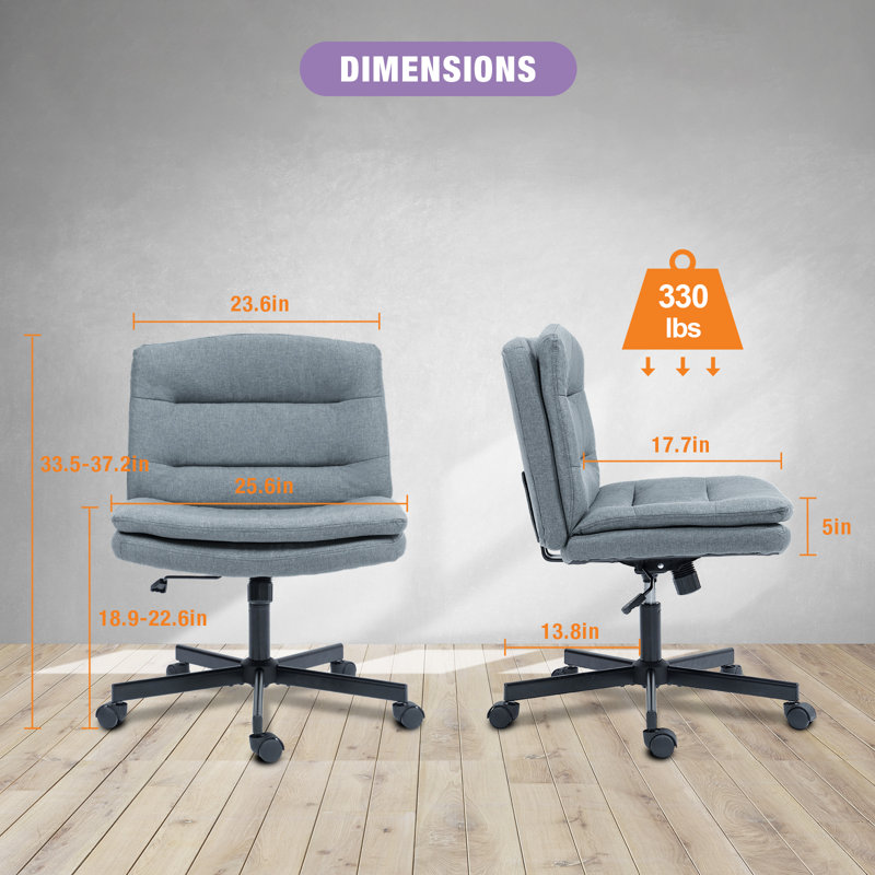 Fauteuil de bureau ergonomique Criss, Gris, Lin lin