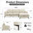 109.5" Warm Gray Genuine Leather Round Arm Sectional Sofa with Right Chaise-1801999578