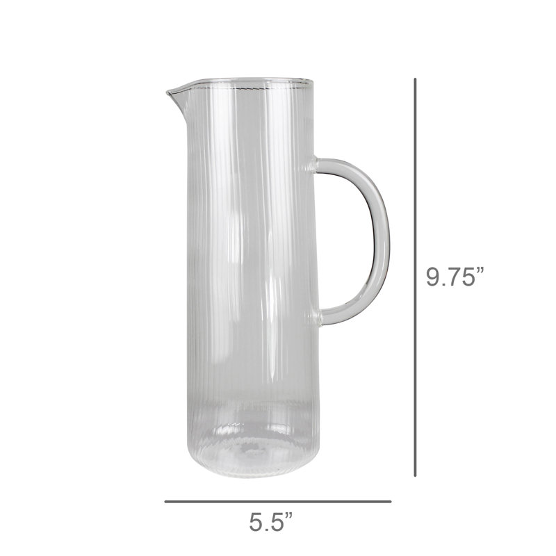 Pichet côtelé Jolie, verre capacité 32 oz