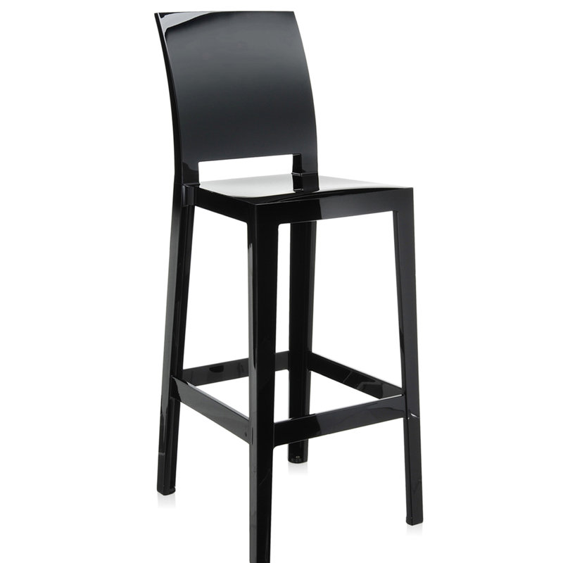 One More Veuillez tabouret, Noir lustré, Barre