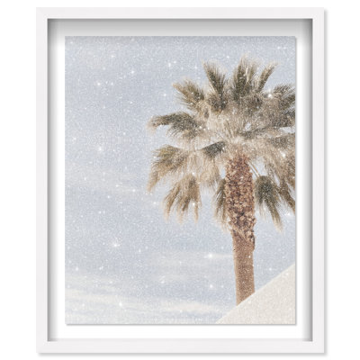 Monotone Tropics II Shadowbox Floral & Botanical Print by Oliver Gal, Black Frame, 16 x 20