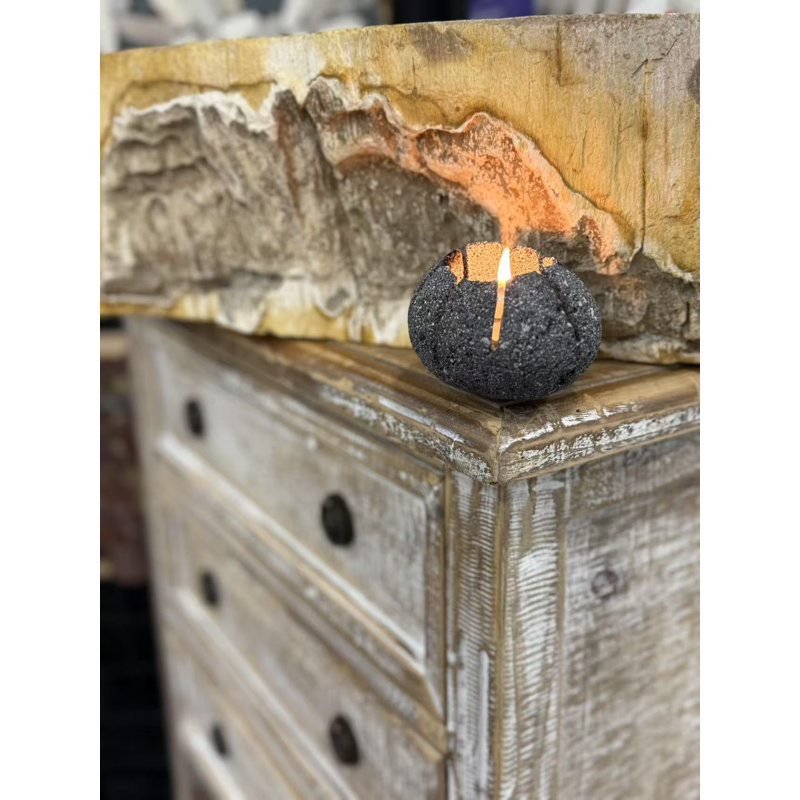 Handcrafted Lava Rock Natural Stone Candleholder For Stylish Home Decor And Aromatherapy