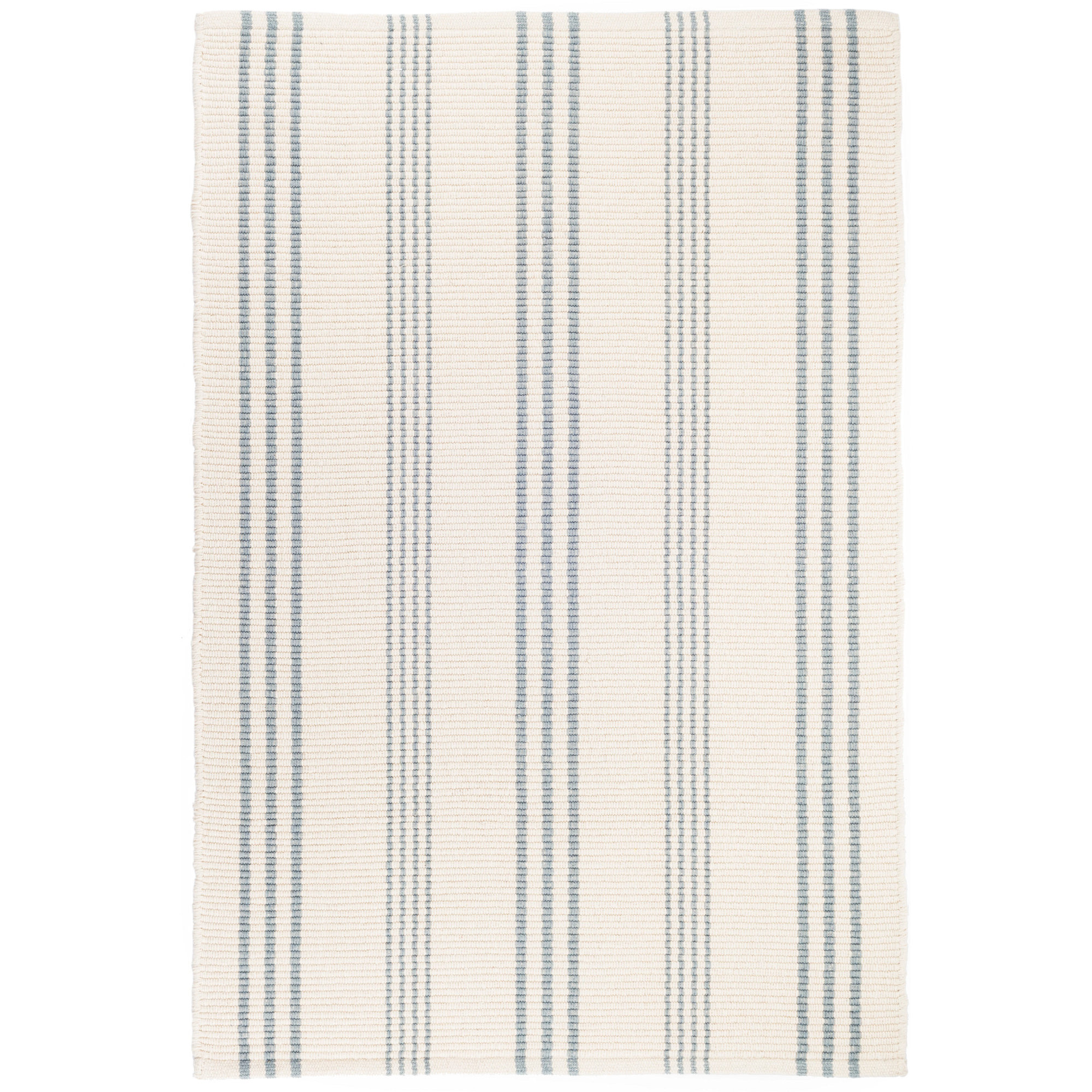 Swedish Stripe Handwoven Cotton Rug, Rectangle 5' x 8'