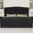 DuJuan Deep Button Tufted Upholstered Queen Bed with Nailhead Trim Wingback Headboard, Black-1309341027-1309341024
