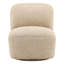 Darrel Upholstered Swivel Accent Chair, Sand