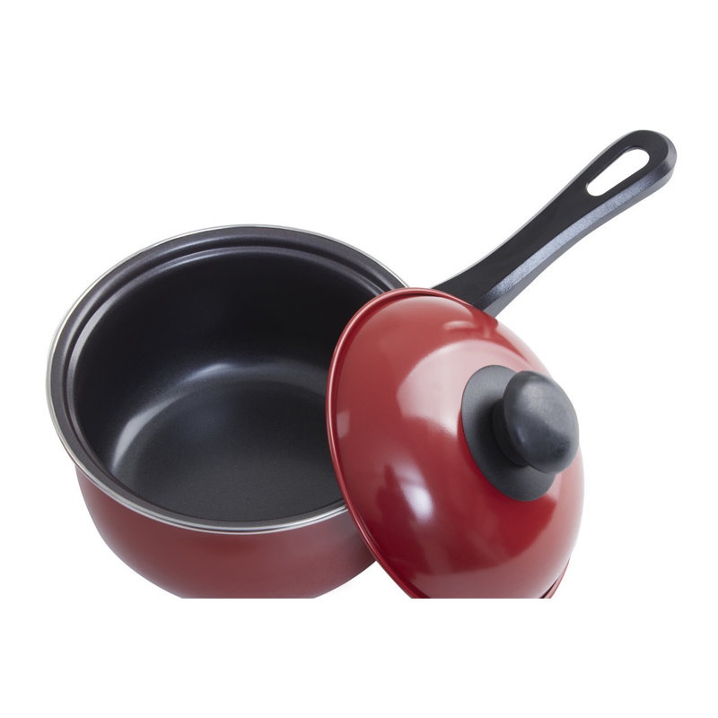 5 - Piece Non-Stick Carbon Steel Cookware Set, Red
