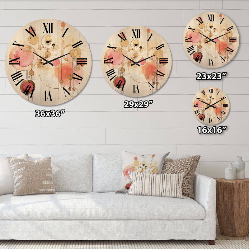 Horloge murale surdimensionnée synchronisée Elegant Vintage, Très grand