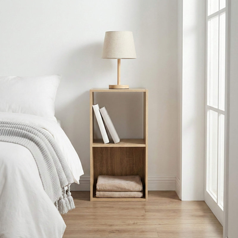 Misheel 60cm H x 31cm W Cube Bookcase, Oak